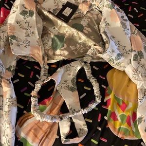 Floral cropped body suit